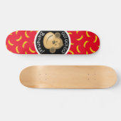 Monkey en Bananen Party Red en Black Persoonlijk Skateboard (Horizontaal)