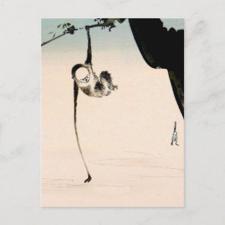 Monkey en de Moon Reflection Briefkaart