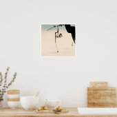 Monkey en de Moon Reflection Poster (Keuken)