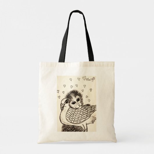 Monkey en duif, een goed voorbeeld van vriendschap tote bag (Achterkant)
