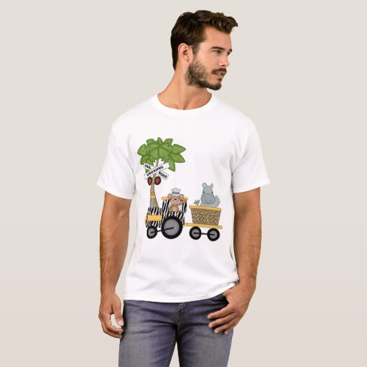 Monkey en Hippo Train Tshirts en geschenken (Voorkant volledig)
