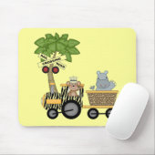 Monkey en Hippo Train Tshirts en geschenken Muismat (Met muis)