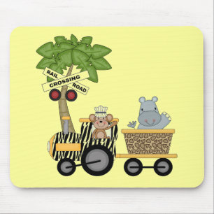 Monkey en Hippo Train Tshirts en geschenken Muismat