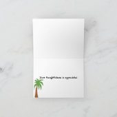 Monkey en palmboom Dank u Bedankkaart (Binnen)