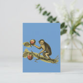 Monkey en Zijne Coconuts Briefkaart (Staand voorkant)