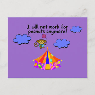 Monkey Escapes Circus Briefkaart