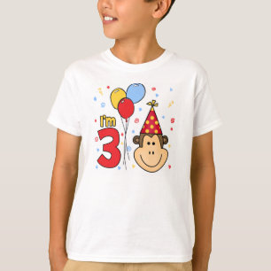Monkey Face 3rd Birthday T-shirt