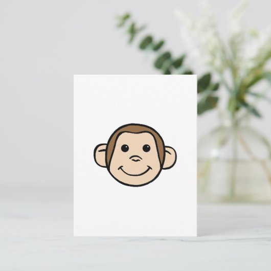 Monkey Face Briefkaart (Staand voorkant)