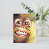 Monkey Face Briefkaart (Staand voorkant)