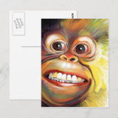 Monkey Face Briefkaart (Voorkant / Achterkant)
