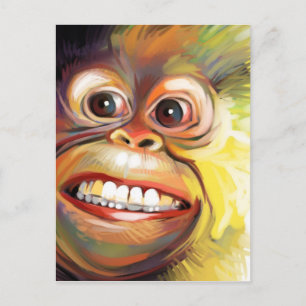 Monkey Face Briefkaart