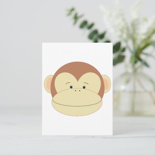 Monkey Face Briefkaart (Staand voorkant)