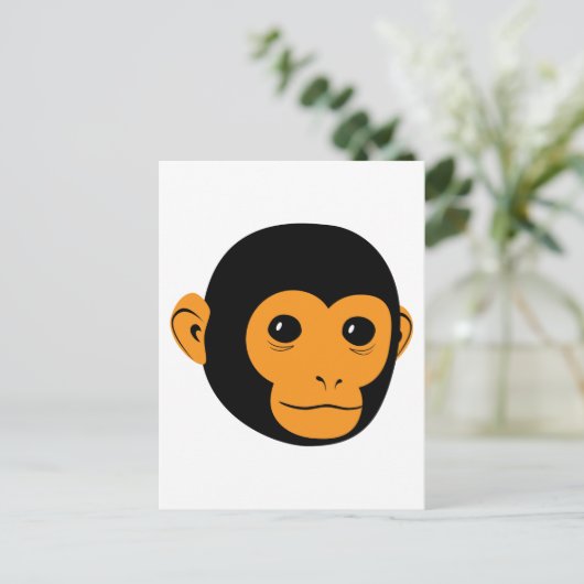 Monkey Face Briefkaart (Staand voorkant)