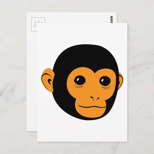 Monkey Face Briefkaart (Voorkant / Achterkant)