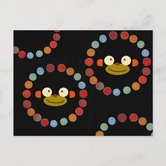 Monkey Face. Briefkaart (Voorkant)