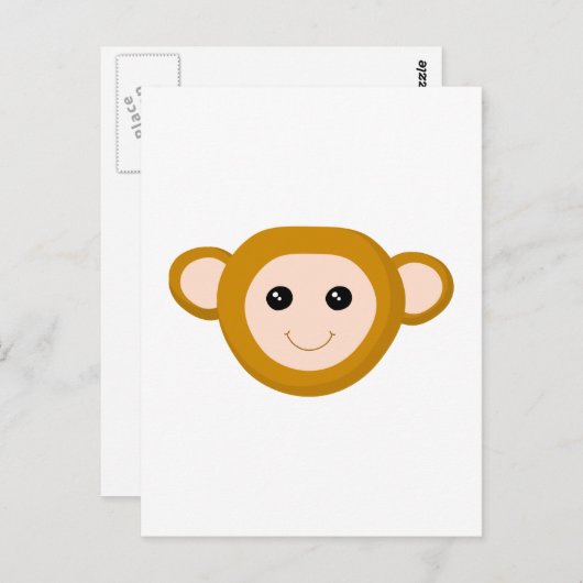 Monkey Face Briefkaart (Voorkant / Achterkant)