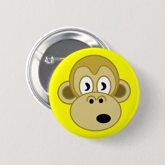Monkey Face Button - Geel (Voorkant /achterkant)