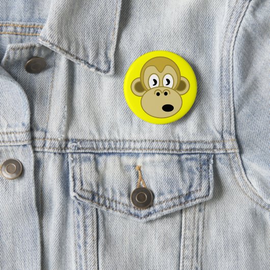 Monkey Face Button - Geel (In situ)