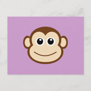 Monkey Face Cartoon Briefkaart