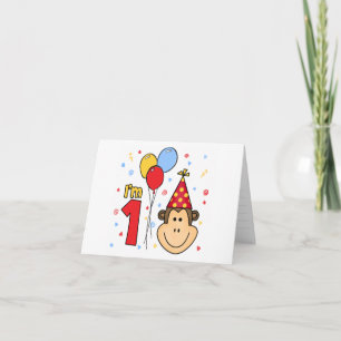Monkey Face eerste verjaardag invulling uitnodigin