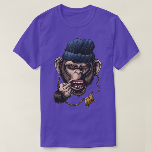 Monkey Face Funny Sarcasm Gangster T-shirt (Design voorkant)