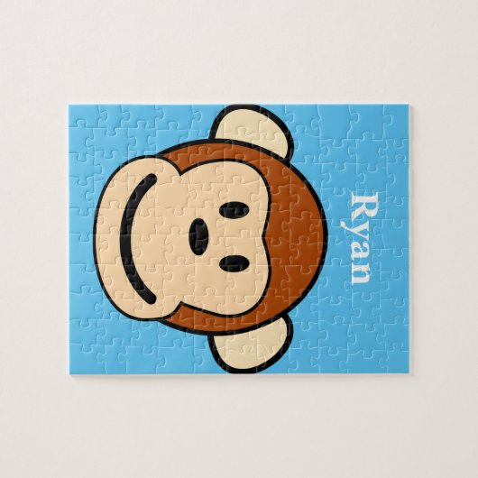 Monkey Face Personalized Jigzaag Puzzle Legpuzzel (Horizontaal)