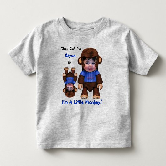 Monkey Face (Shirt voor jongens) Kinder Shirts (Voorkant)