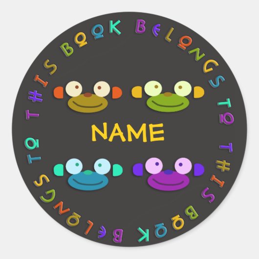 Monkey Face terug naar school Stickers! Ronde Sticker (Voorkant)