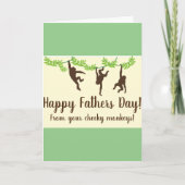 Monkey Fathers Day Card | Kaart (Voorkant)