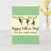 Monkey Fathers Day Card | Kaart (Gele Bloem)