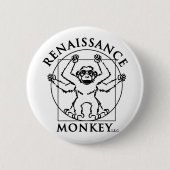 Monkey flair ronde button 5,7 cm (Voorkant)