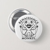 Monkey flair ronde button 5,7 cm (Voorkant /achterkant)