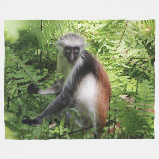 Monkey Fleece Blanket Deken (Voorkant (Horizontaal))