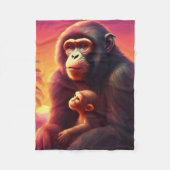 Monkey Fleece Deken, 30 "x40" Deken (Voorkant)