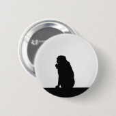 Monkey flosssilhouette foto ronde button 5,7 cm (Voorkant /achterkant)
