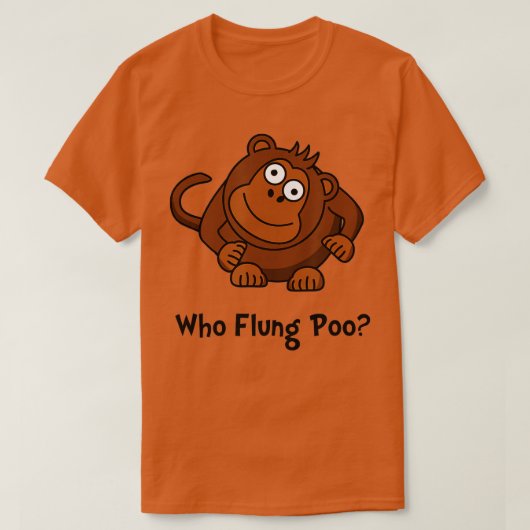 Monkey Flung Poo Funny T-shirt (Design voorkant)