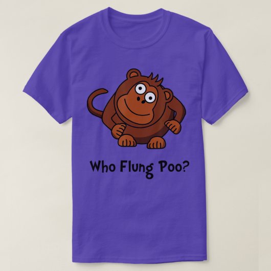 Monkey Flung Poo Funny  T-shirt (Design voorkant)