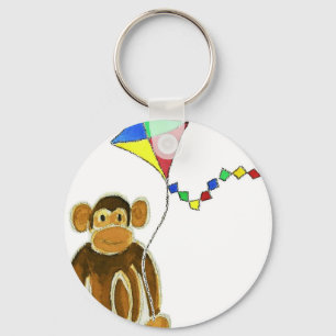 Monkey Flying Kite Sleutelhanger
