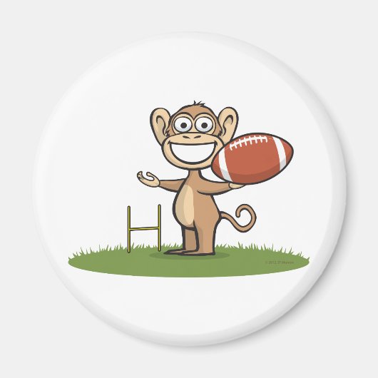 Monkey Football Magneet (Voorkant)
