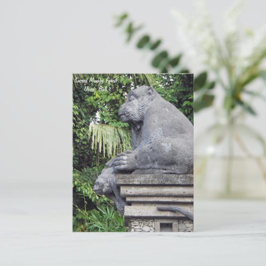 Monkey Forest Briefkaart (Staand voorkant)