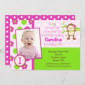 Monkey foto van Mod Maandag Uitnodigingen (Voorkant / Achterkant)