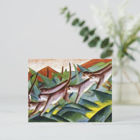 Monkey frieze door Franz Marc Briefkaart (Staand voorkant)