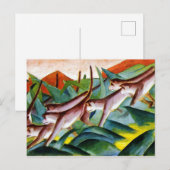 Monkey frieze door Franz Marc Briefkaart (Voorkant / Achterkant)