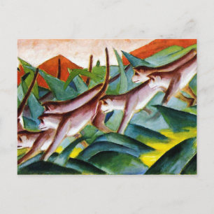 Monkey frieze door Franz Marc Briefkaart
