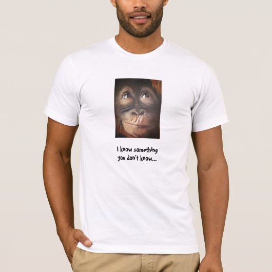 Monkey Funny kent iets Shirt (Voorkant)