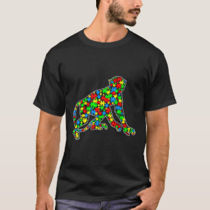 Monkey Funny Puzzle Animals Autisme T-shirt