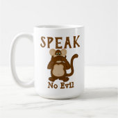 Monkey Funny Speak Geen Kwaad Koffiemok (Links)