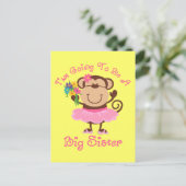 Monkey Future Big Sister Briefkaart (Staand voorkant)