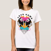 Monkey Gaming Pink T-shirt (Voorkant)