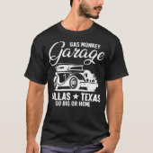 Monkey Garage benzinestation Bloedzweet en bieren T-shirt (Voorkant)